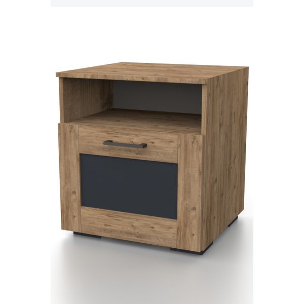 Dekorex KMD110-Ceviz Tek Çekmeceli Komodin