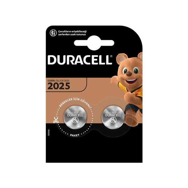 Duracell CR2025 3V 2'li Lithium Düğme Pil