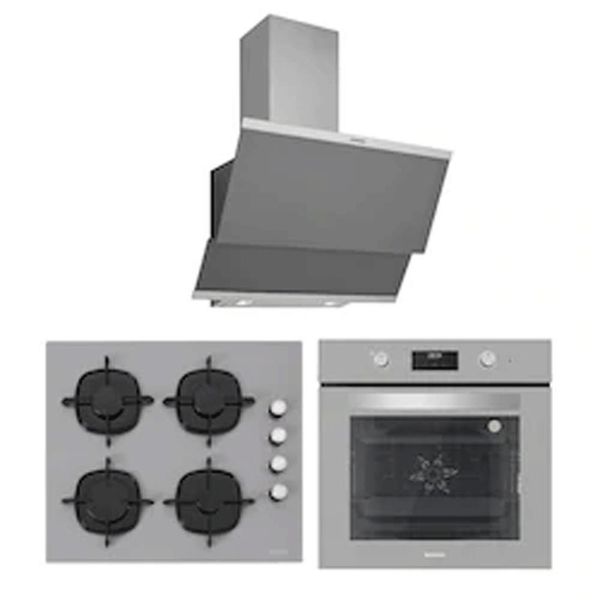 Silverline BO6502S02 - CS5335S01 - 3420 Classy 60 3'lü Gri Ankastre Set