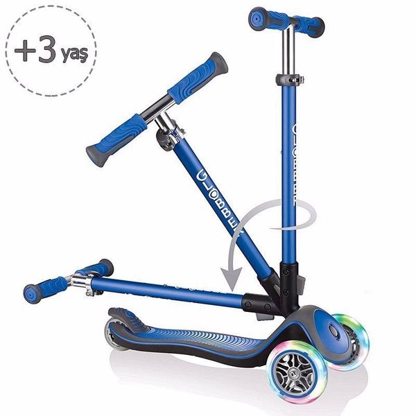 Globber Elite Mavi Deluxe Işıklı Scooter