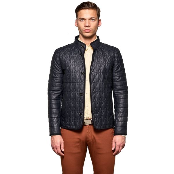 Pierre Cardin 54 Lacivert Erkek Deri Ceket