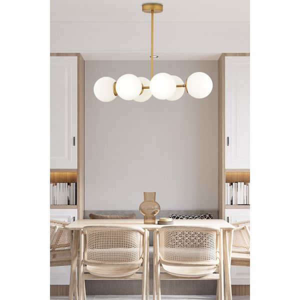 Apliqa 3582-06-FR Lema 6lı Eskitme Salon Avize