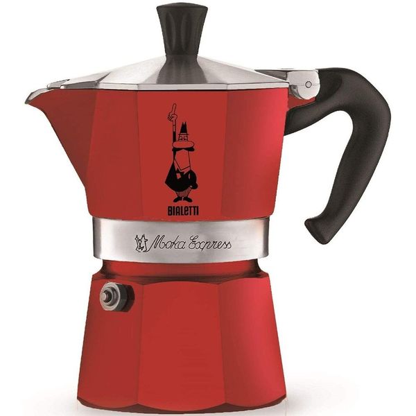 Bialetti 4942 Moka Express 180 ml 3 Fincan Kapasiteli Kahve Makinesi Kırmızı