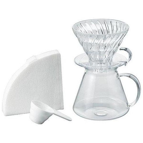 Hario Simply V60 Glass Brewing Kit Hario Simply V60 Cam Demleme Seti