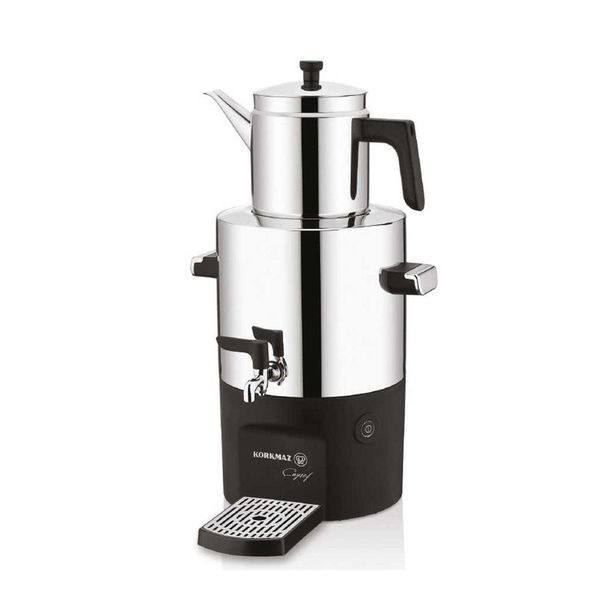Korkmaz A841-01 2000 W 2 lt Demleme 5 lt Su Isıtma Kapasiteli Çay Makinesi Inox