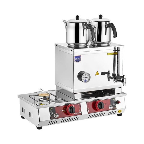Remta 40 Model Çift Demlikli Doğalgaz Çay Kazanı
