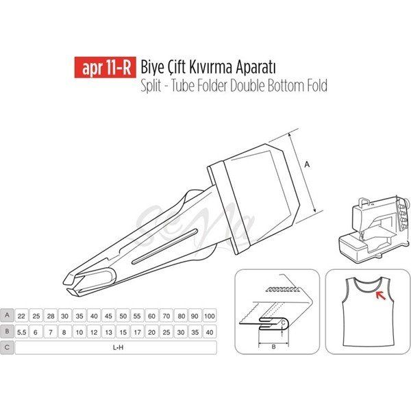 Apr Apere Apr 11-R 28 mmx7 mm Biye Çift Kıvırma Aparatı