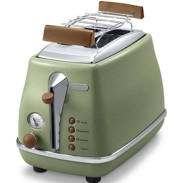 Delonghi CTOV2103 Icona 900 W 3 Programlı 2 Dilim Hazneli Ekmek Kızartma Makinası Yeşil