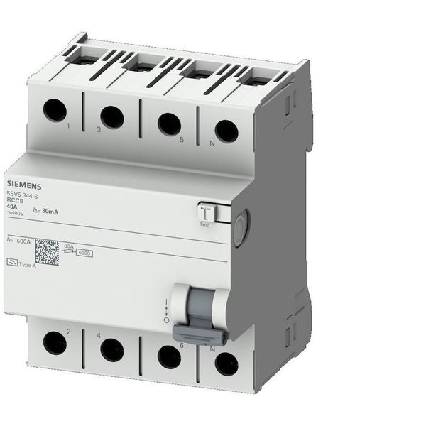Siemens 5SV5344-6 Kaçak A Tip 40 A 400 V 30 mA Akım Koruma Rölesi
