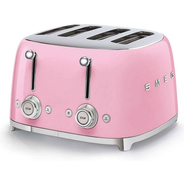 SMEG Tsf03pkeu Pembe Ekmek Kızartma 4 Slot