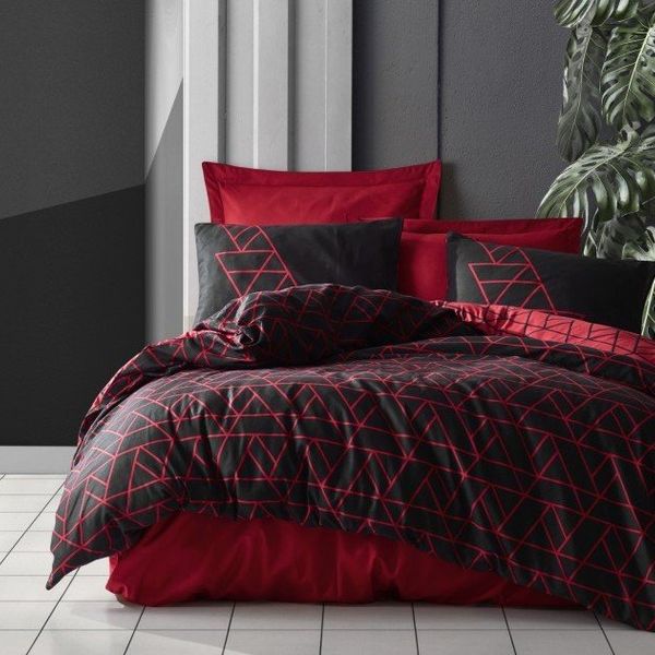 Cotton Box Dark Shadow Bordo Çift Kişilik Nevresim Takımı