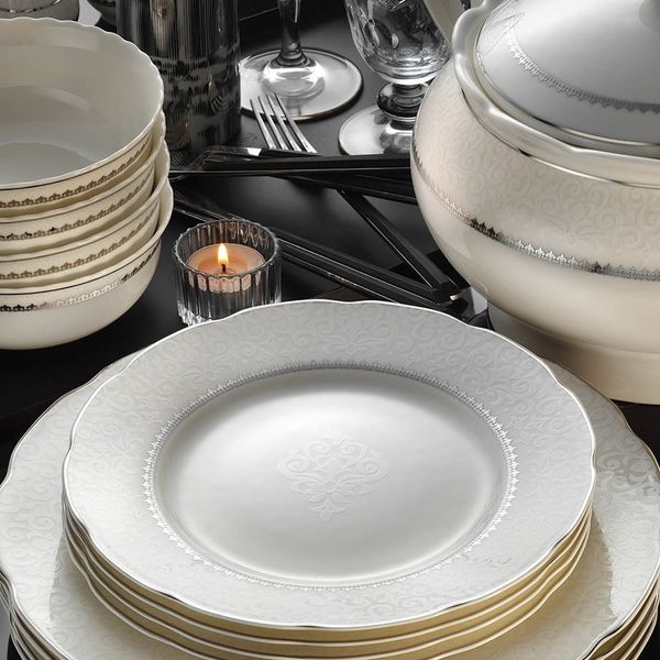 Kütahya Porselen 10509 Bone Olympos 62 Parça Yemek Takımıkımı