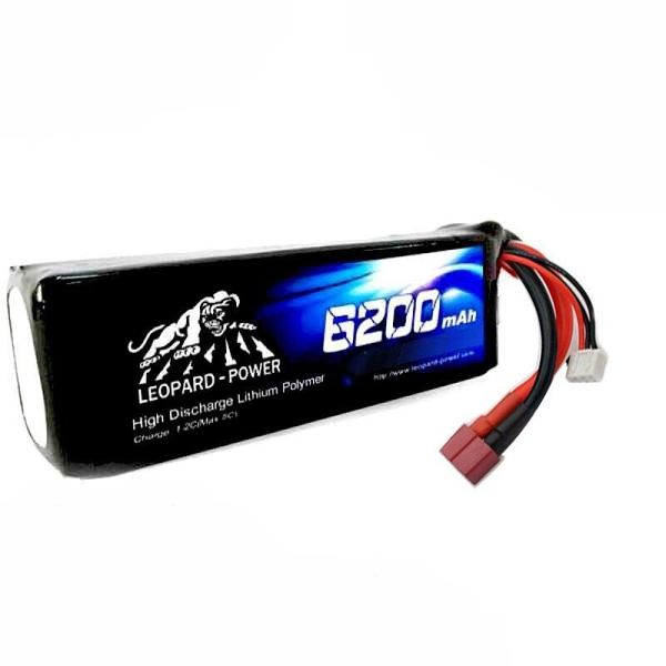 Leopard Power 6200 mAh 22.2V 6S 40C T Plug Lipo Batarya