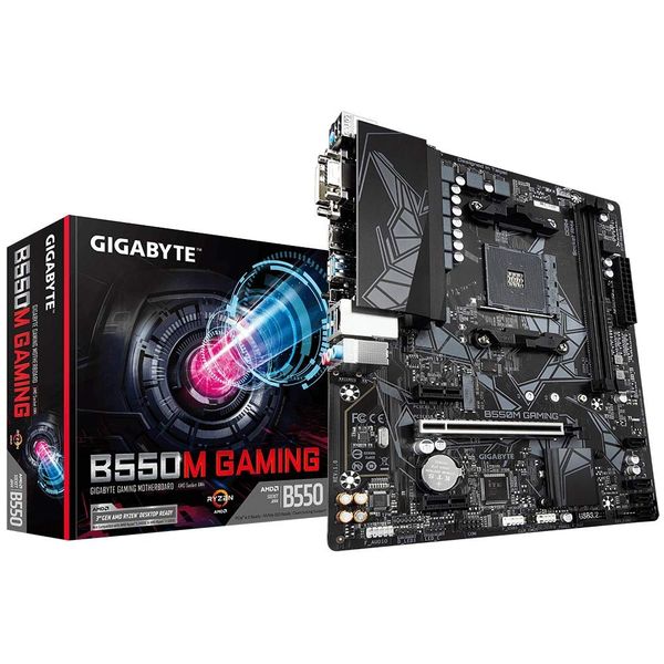 Gigabyte B550M Gaming mATX Anakart Soket AM4 M.2/HDMI/DVI/VGA/USB