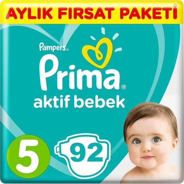 Prima Aktif Bebek No:5 Junior 92 Adet Bebek Bezi