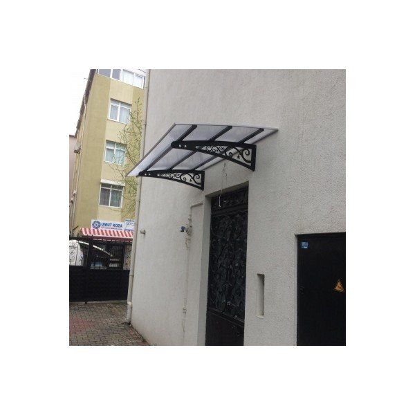 Şentürk Yapı 100 x 100 Metal Taşıyıcılı Kapı Üstü Pratik Sundurma
