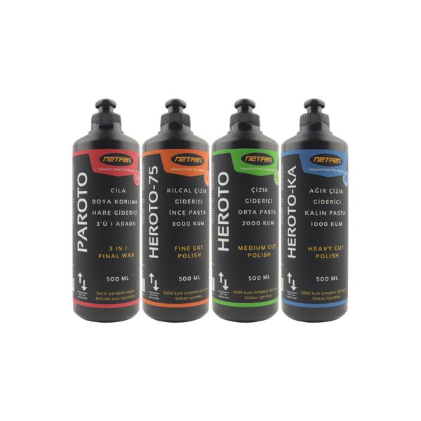Netfer 4x500 ml 4'lü Pasta Cila Set