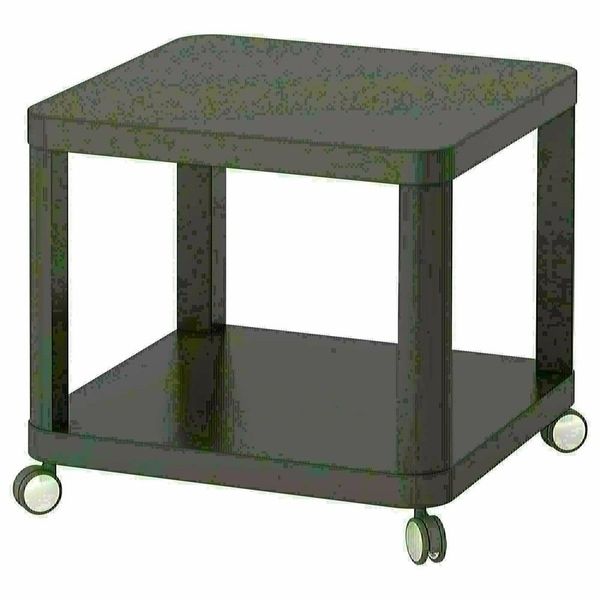 IKEA Tingby Tekerlekli Gri 50x50 cm Yan Sehpa