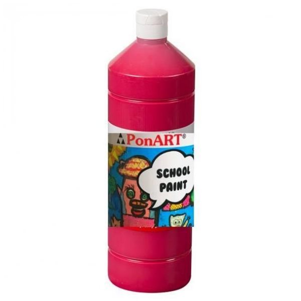 Ponart School Paint PSP-2208 1 lt Koyu Kırmızı Tempera Boya