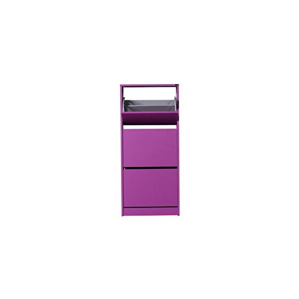 Adore Mobilya Flat Duo 3 Katlı Mor Ayakkabılık Dolabı