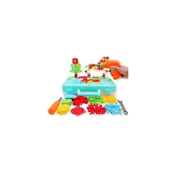 Birlik Toys Birlik Oyuncak Hayvanlar 3D Stem Creative Eğitici Matkap Seti