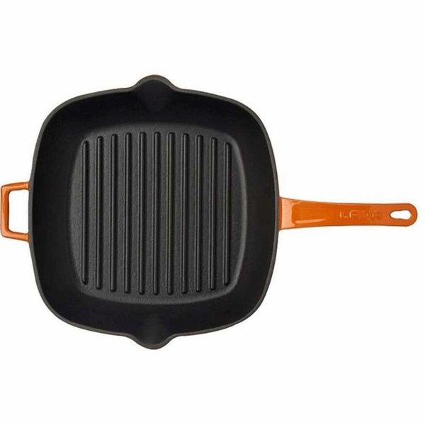 Lava Metal Saplı 26x26 cm Turuncu Izgara Tava