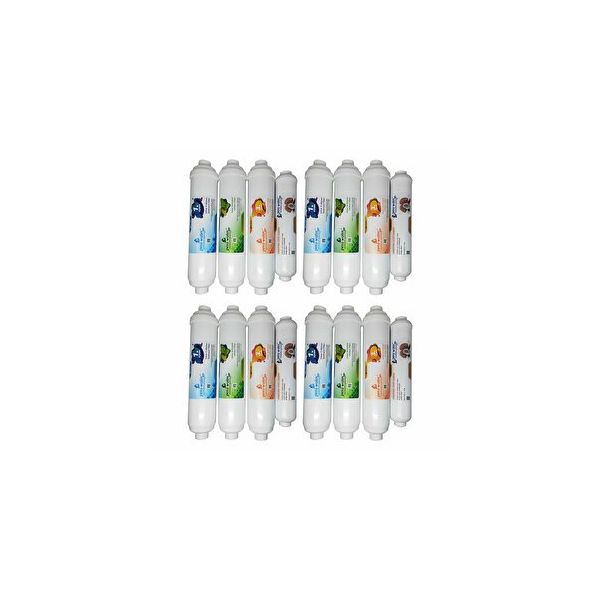 Pera Water Tüm Kapalı Kasa Su Arıtma Cihazlarına Uygun 4 Takım 4'lü Filtre Set