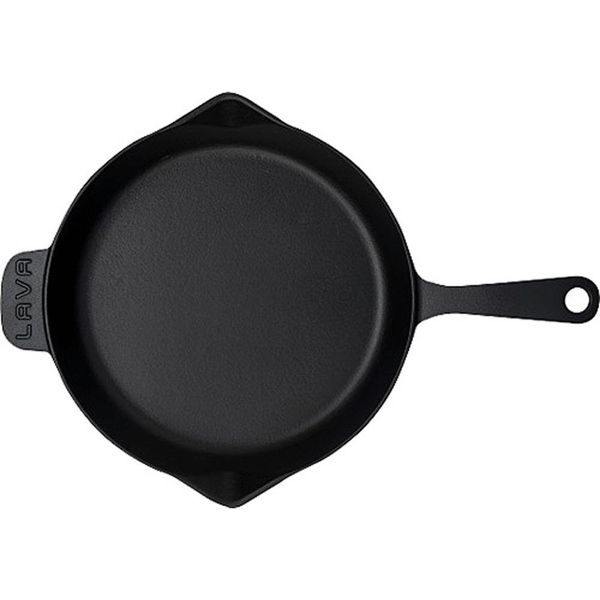 Lava Döküm Demir Saplı Yuvarlak 28 cm Izgara Tava