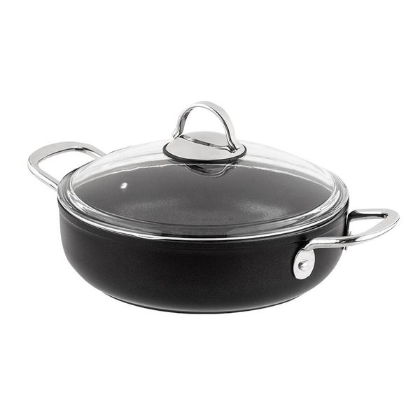 Nehir Titanium Siyah 24 cm Karnıyarık Tencere