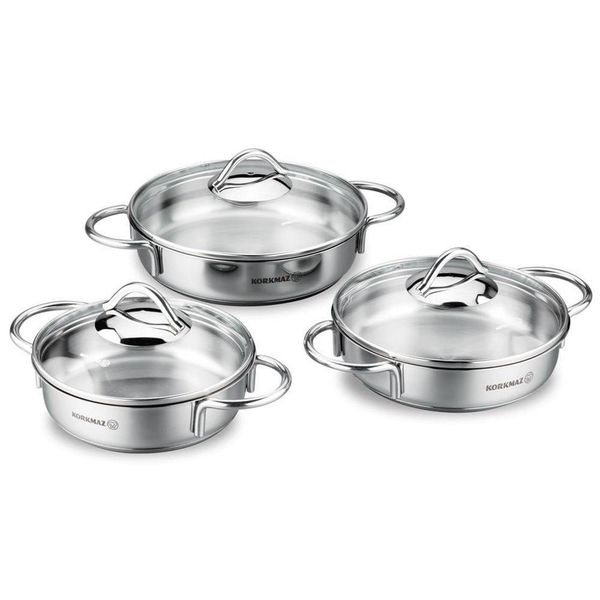 Korkmaz A1675 Perla 16 cm 18 cm 20 cm Omlet Tavası Set