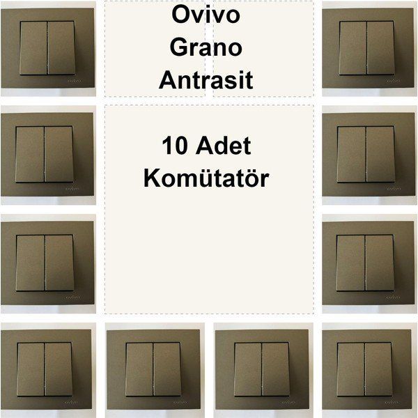 Ovivo Grano Antrasit 10 Adet Komütatör