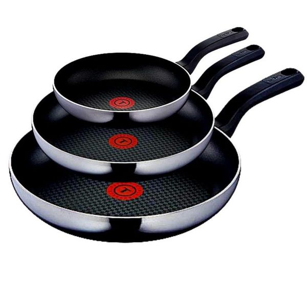 TefaL Titanium Resist Siyah 20+26+28 cm 3'lü Tava Seti