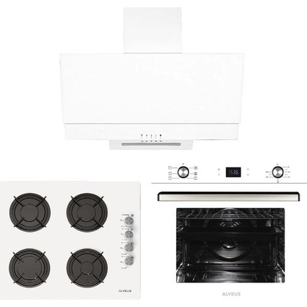 Alveus Baker MFA 627 - GLS 640 - MOD F17 3'lü Beyaz Ankastre Set