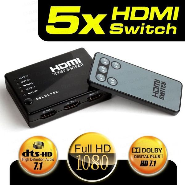 Dark DK-HD-SW4X1 Full HD 5 Giriş 1 Çıkış Uzaktan Kumandalı HDMI Switch