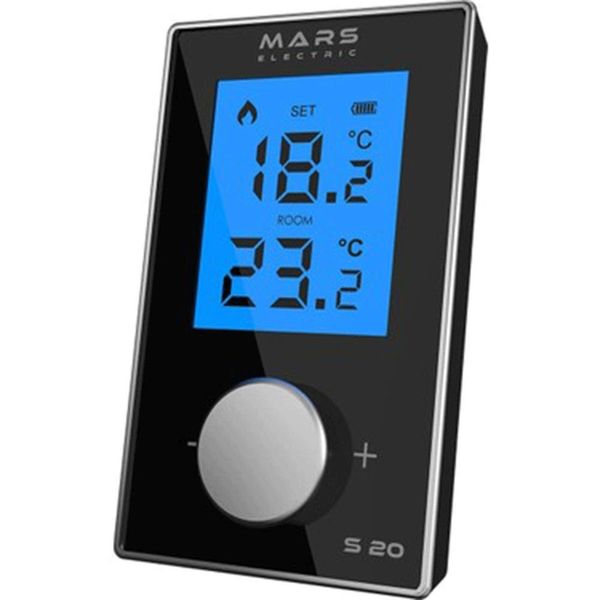 Mars S20 Kablosuz Siyah Dijital Kombi Oda Termostatı
