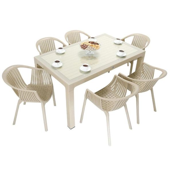 Mandella Wood 90x150 CM Roma Koltuk Çöl Beji Camlı Masa Takımı