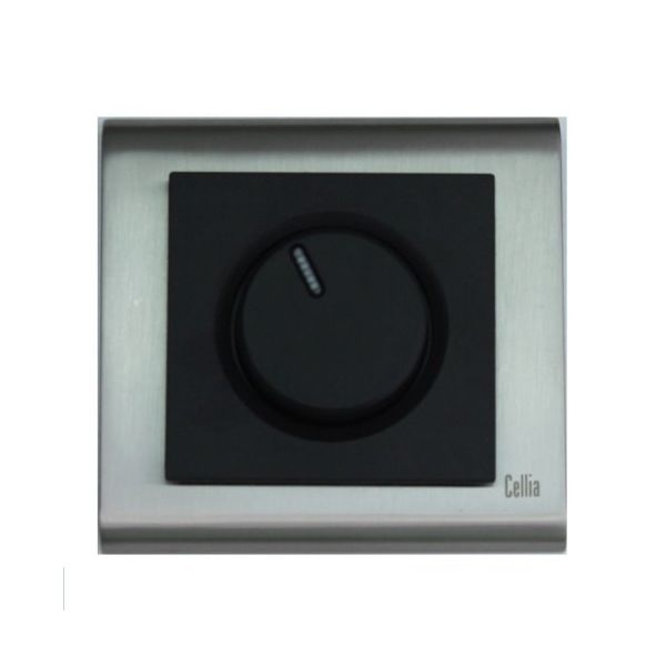 Makel Cellia Dimmer Siyah Saten Çerçeve Kapak