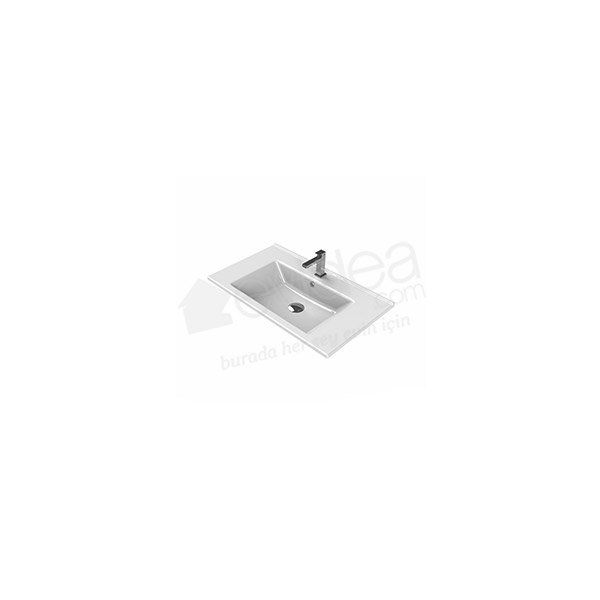 Turkuaz Arte Etajerli 75 cm Lavabo