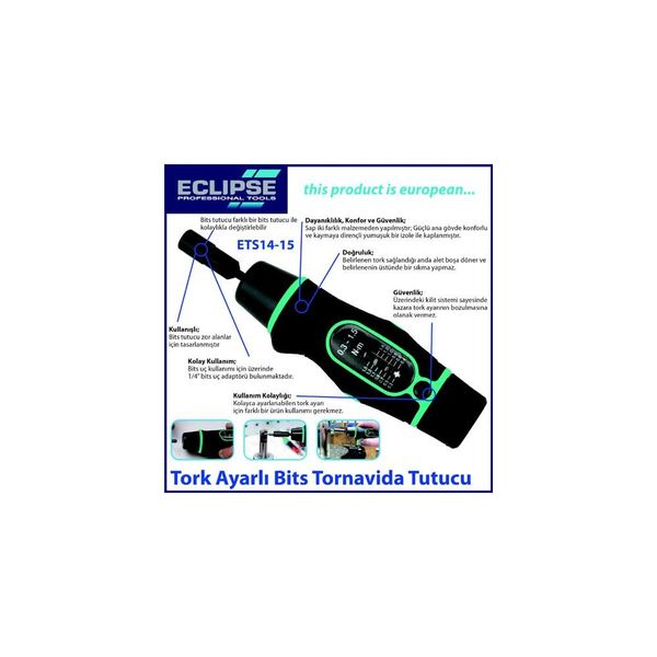 Eclipse ETS14-60 Bits Tutucu Tornavida