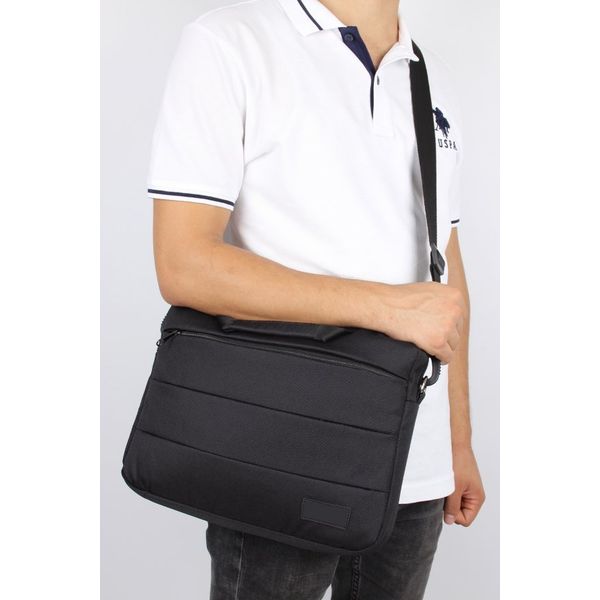 Bagacar Siyah Unisex 13x14 İnç Laptop ve Evrak Çantası
