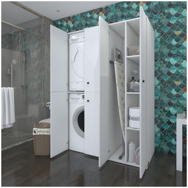 Kenzlife Yaromira Çamaşır-Kurutma Makinesi Banyo Dolabı