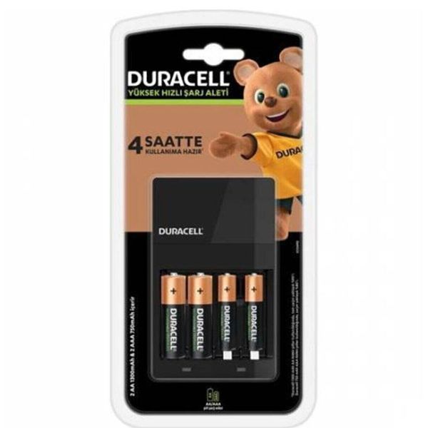 Duracell CEF14 Şarj Aleti + 2 AA + 2 AAA Pil