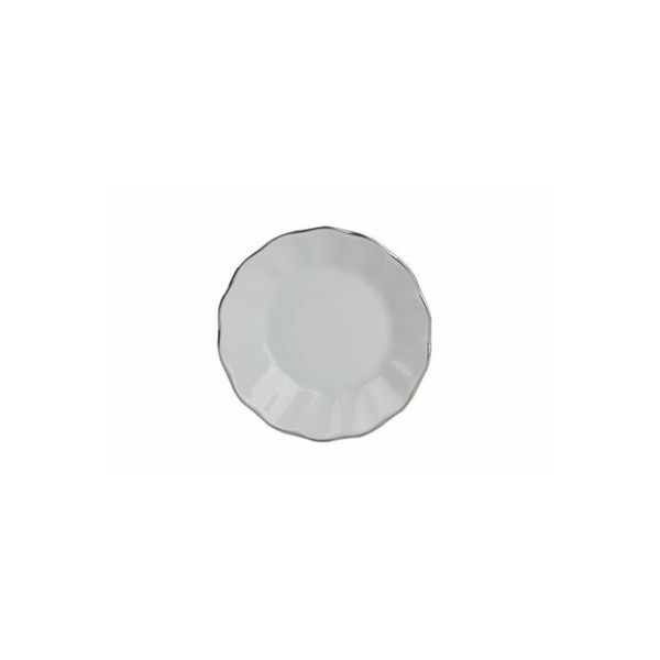 Porland Platin Yaldızlı Platin Beyaz Çay Tabağı