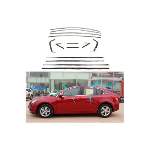 Carmind Set 2011 Sonrası 14 Parça Chevrolet Cruze HB Krom Cam Çerçevesi