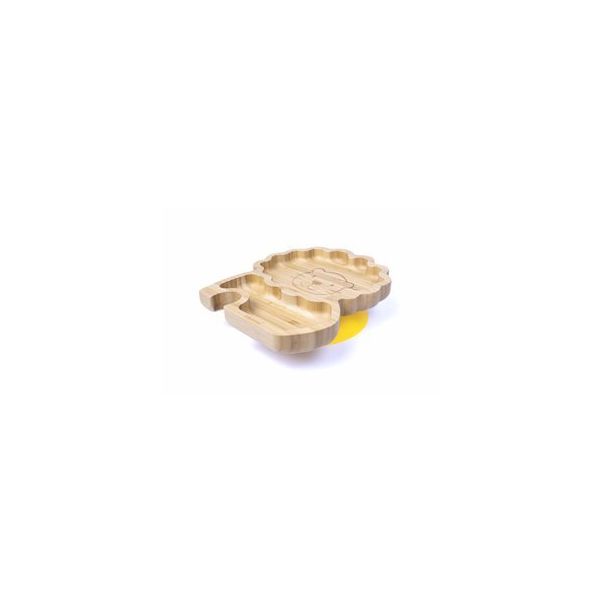 Jellyboon Bambu Aslan Sarı Vakumlu Tabak