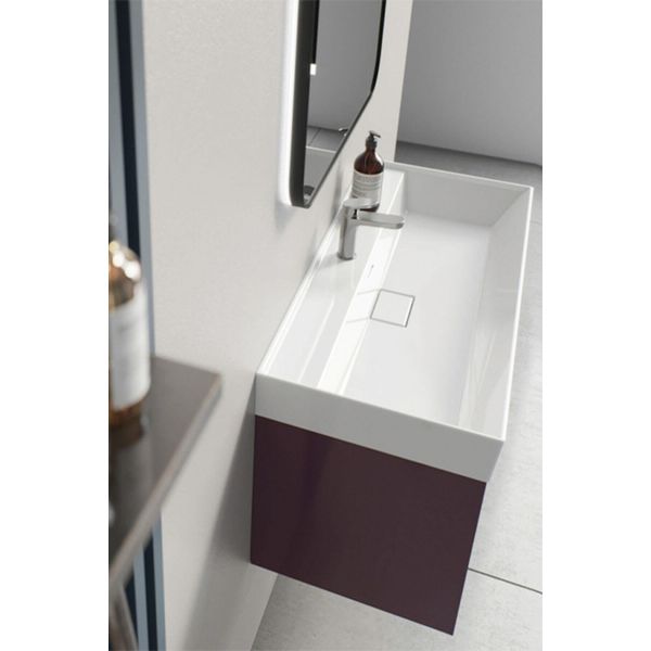Turkuaz Cerastyle Sharp 80 cm Etajerli Lavabo