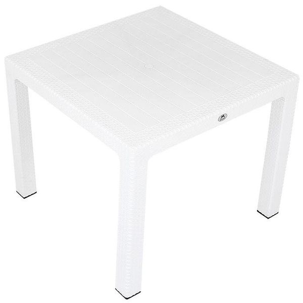 Mandella Elit Rattan Beyaz 90x90 cm Masa
