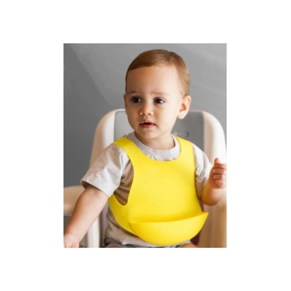 Oioi Yellow Mellow Silikon Mama Önlüğü