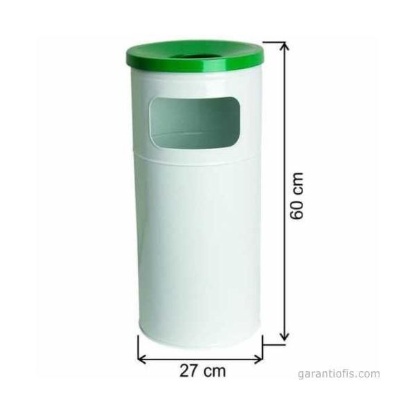 Garanti Metal 1706 34 lt Boyalı Bahçe Tipi Çöp Kovası