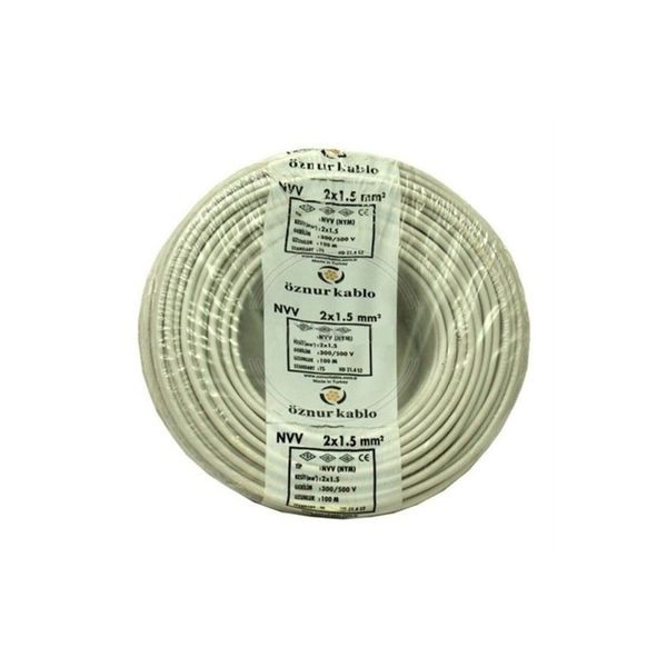 Öznur 2x1.5 mm2 Nym Antigron 100 m Kablo